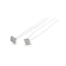 Štrasová vlásenka Ø12 mm sada 4 ks, barva 1 crystal