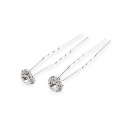Štrasová vlásenka Ø12 mm sada 4 ks, barva 2 crystal květ