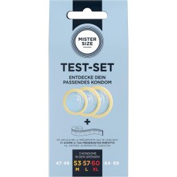 Mister Size Test-Set - zkuebn sada kondom s mic pskou (3 ks)