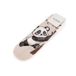Bavlněné ponožky Panda, barva 2 béžová světlá