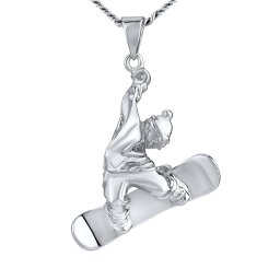 Silvego Stříbrný přívěsek snowboardista - JJJ1987