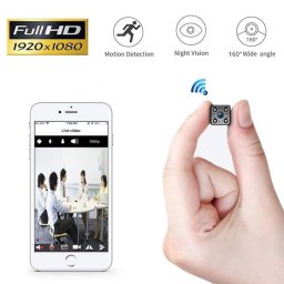 WiFi mikro špionážní FULL HD kamera s IR LED + detekce pohybu