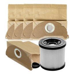 Filtr omývatelný a sáčky pro KÄRCHER WD 2, WD 2 Premium, MV 2 papírové 1+5ks sada