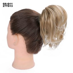 Girlshow Příčesek na gumičce - střapatý drdol, cop - 27T613 (mix karamelové a beach blond)