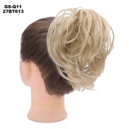 Girlshow Příčesek na gumičce - střapatý drdol, cop - 27BT613 (mix světle karamelové a beach blond)