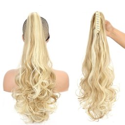 Girlshow Culík, cop na skřipci vlnitý, 50 cm - F24/613 (melír platinově plavé v beach blond)