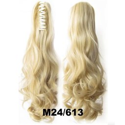 Girlshow Culík, cop na skřipci vlnitý 55 cm - M24/613 (mix platinově plavá/beach blond)