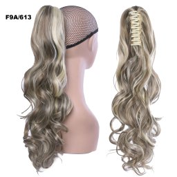 Girlshow Culík, cop na skřipci vlnitý 55 cm - F9A/613 (melír temně plavé a beach blond)