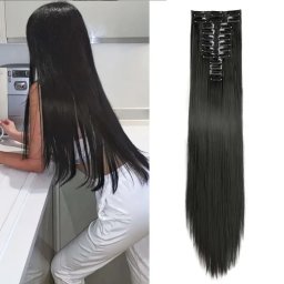 Girlshow Clip in vlasy - sada DE-LUXE, 57 cm, odstín - 2 (tmavě hnědá pralinka)
