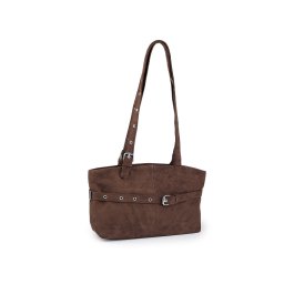 Kabelka imitace broušené kůže 32x20 cm, barva 3 hnědá
