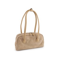 Kabelka imitace broušené kůže 31x18 cm, barva 1 béžová světlá