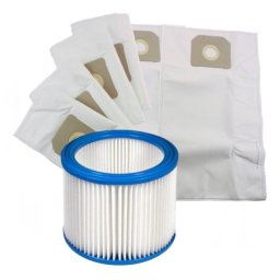 Filtr pro MAKITA VC 2512L, Narex, Nilfisk Aero, Flex omývatelný a sáčky (60x35cm) textilní 1+6ks