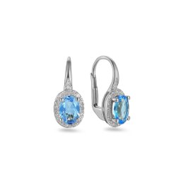 Topásové náušnice 1,82ct s brilianty Nyla, bílé zlato IZBR891NABT
