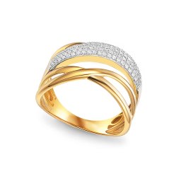 Luxusní prsten s brilianty Nola, žluté zlato 14K IZBR1516