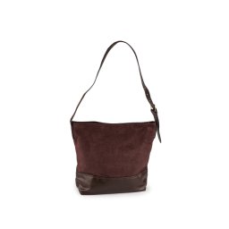 Kabelka velká s kombinací broušené kůže 40x34 cm, barva 1 hnědá
