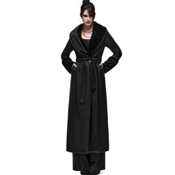 dámský zimní kabát KILLSTAR - NIGHT AURA - černý - KSRA015369