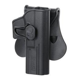 AMOMAX pouzdro pistolové opaskové GLOCK plastové PRAVÉ ČERNÉ
