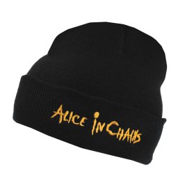 beanie čepice ALICE IN CHAINS - LOGO - černé - PLASTIC HEAD - PHHAT357