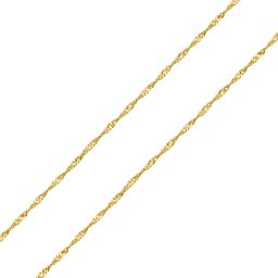 SILVEGO Zlatý řetízek Singapur ze žlutého zlata - 1,2 mm - 40 cm