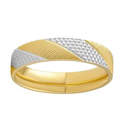 SILVEGO Snubní zlatý prsten Roseann ze žlutého a bílého 14kt zlata - obvod 54 mm