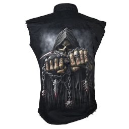 košile pánská bez rukávů SPIRAL - Game Over - Black - T026M602