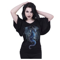 dámský top SPIRAL - STORM DRAGON - černý - L074F719