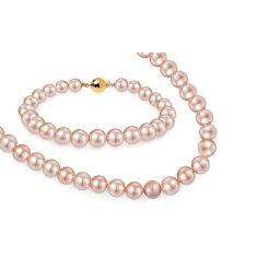 Set z přírodních růžových perel Zoya 2 PE142YS