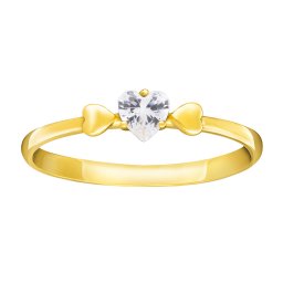 SILVEGO Zlatý prsten Aina ze žlutého zlata s čirým Brilliance Zirconia - obvod 54 mm