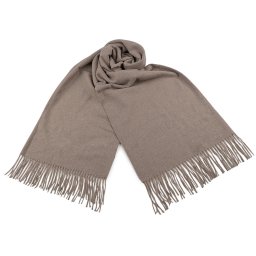Šátek / šála typu pashmina s třásněmi 70x185 cm, barva 4 béžová