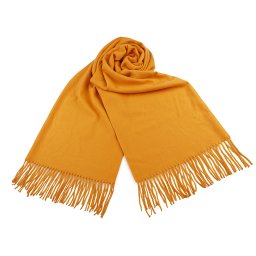 Šátek / šála typu pashmina s třásněmi 70x185 cm, barva 5 hořčicová