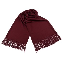 Šátek / šála typu pashmina s třásněmi 70x185 cm, barva 7 bordó sv.