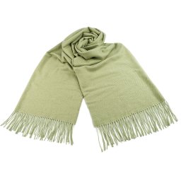 Šátek / šála typu pashmina s třásněmi 70x185 cm, barva 10 zelená sv.