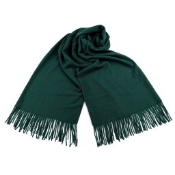 Šátek / šála typu pashmina s třásněmi 70x185 cm, barva 14 zelená tmavá