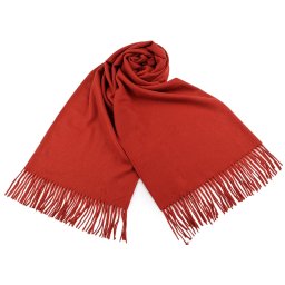 Šátek / šála typu pashmina s třásněmi 70x185 cm, barva 15 červená střední