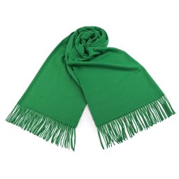 Šátek / šála typu pashmina s třásněmi 70x185 cm, barva 16 zelená