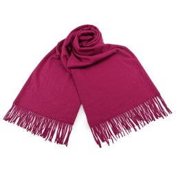 Šátek / šála typu pashmina s třásněmi 70x185 cm, barva 17 pink