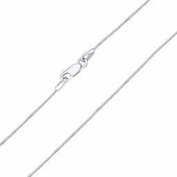 SILVEGO Zlatý řetízek hádek z bílého zlata - 0,8 mm - 42 cm