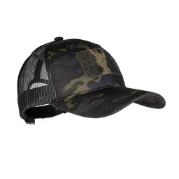 MIL-TEC čepice baseball TRUCKER se síťkou MULTICAM BLACK