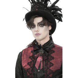 vázanka plastron DEVIL FASHION - Valentine - vínová - AS29602