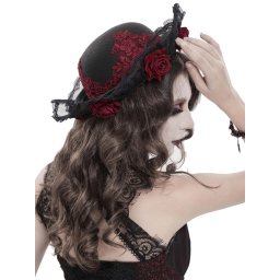 klobouk DEVIL FASHION - Rose Requiem - černý - AS261