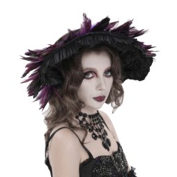 čelenka DEVIL FASHION - Purple Peacock - černý - AS262