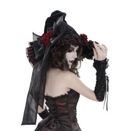 klobouk DEVIL FASHION - Gothic Rose - černý - AS269