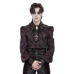 pánská košile DEVIL FASHION - Gothic - vínová - SHT15402