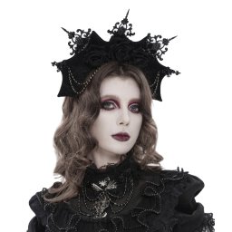 čelenka DEVIL FASHION - Nocturnal Roses - černá - AS259