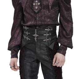 pánský korzetový pás DEVIL FASHION - Gothic Retro - černý - AS291