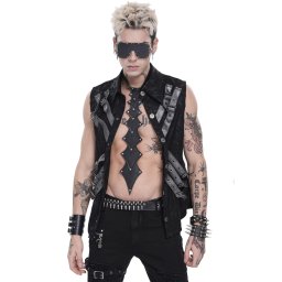 vázanka DEVIL FASHION - Punk - černá - AS295