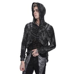 pánské tričko s dlouhým rukávem DEVIL FASHION - Wasteland Witcher - černé - TT318