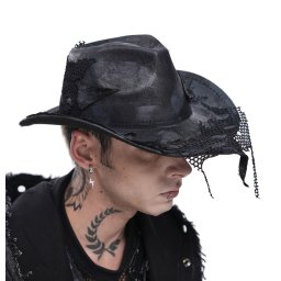klobouk DEVIL FASHION - Fallout Raider Cowboy - černý - AS282