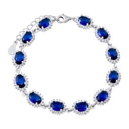 Silvego Stříbrný náramek Kate s modrým Brilliance Zirconia - ADDB2679BS