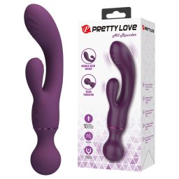 Pretty Love All Rounder - dvojit vibrtor na G-bod a klitoris (fialov)